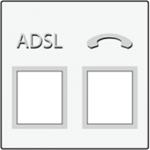Set de finition répartiteur ADSL/VDSL RJ11 - white
